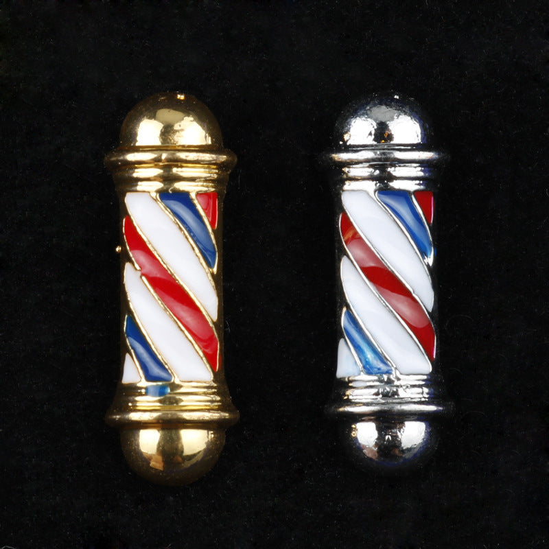 Barber Shop Logo Badge Pin